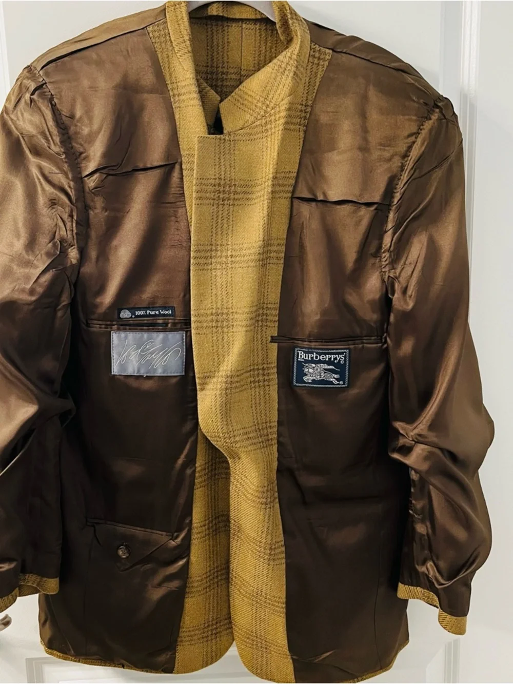 VTG Burberry Wool Plaid Sport Coat 42R